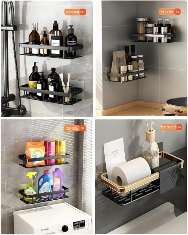 1776342817_DEVAR-Bathroom-Wall-Shelf-Rack-with-Drain-Tray-Guard-Rail-Wall-Mounted-Organizer-Metal-Storage-Shelf-for-SinkVanity-Bathroom-Accessories-Holder-Stand-Toiletry-Organizer-Pack-of-2.jpg DEVAR Bathroom Wall Shelf Rack with Drain Tray & Guard Rail | Wall Mounted Organizer Metal Storage Shelf for Sink,Vanity | Bathroom Accessories Holder Stand & Toiletry Organizer-Pack of 2