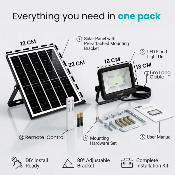 1776353228_hardoll-Solar-Flood-Light-50W-with-Remote-Cool-White-LED-5M-Cable-Waterproof-IP65-ABS-Glass-Body-4000mAh-Lifepo4-Battery-for-Home-Garden-Terrace-Outdoor-Pack-of-1.jpg hardoll Solar Flood Light 50W with Remote, Cool White LED, 5M Cable, Waterproof IP65 ABS + Glass Body, 4000mAh Lifepo4 Battery for Home, Garden, Terrace, Outdoor (Pack of 1)