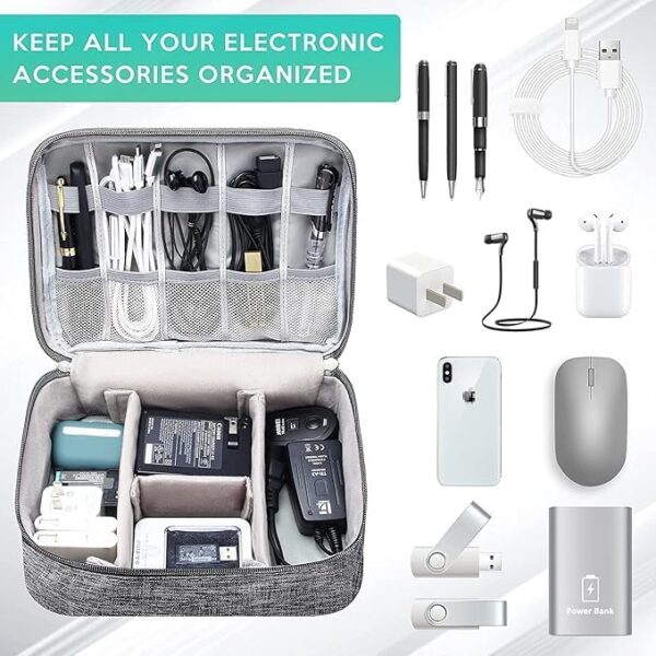 1776356275_Nylon-2-Layer-Gadget-Organizer-Case-Electronic-Accessories-Bag-Tech-Organizer-Pouch-for-Cables-Chargers-Hard-Disk-Pen-Drive-Travel-Storage-Grey.jpg Nylon 2 Layer Gadget Organizer Case, Electronic Accessories Bag, Tech Organizer Pouch for Cables, Chargers, Hard Disk, Pen Drive, Travel Storage (Grey)