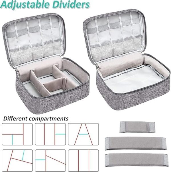 1776356276_Nylon-2-Layer-Gadget-Organizer-Case-Electronic-Accessories-Bag-Tech-Organizer-Pouch-for-Cables-Chargers-Hard-Disk-Pen-Drive-Travel-Storage-Grey.jpg Nylon 2 Layer Gadget Organizer Case, Electronic Accessories Bag, Tech Organizer Pouch for Cables, Chargers, Hard Disk, Pen Drive, Travel Storage (Grey)