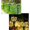LED Solar Lights Outdoor Waterproof, Garden Pathway Landscape Decor Auto On Off Solar Powered Lights for Patio Driveway Walkway Lawn Yard