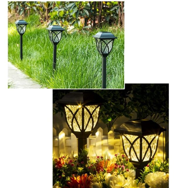 LED Solar Lights Outdoor Waterproof, Garden Pathway Landscape Decor Auto On Off Solar Powered Lights for Patio Driveway Walkway Lawn Yard