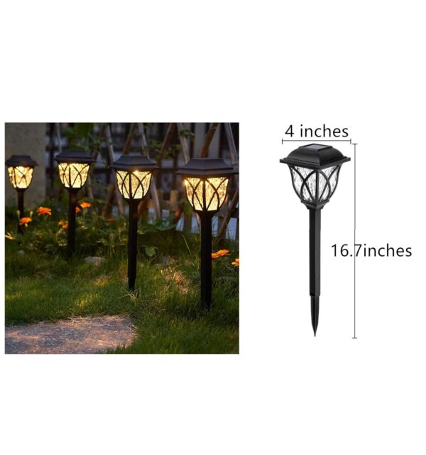 LED Solar Lights Outdoor Waterproof, Garden Pathway Landscape Decor Auto On Off Solar Powered Lights for Patio Driveway Walkway Lawn Yard
