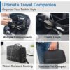 OBLIQUE Siri Tech Pouch Accessories Organizer | Water Resistant Tech Organizer Bag for SD Cards, Hard Drives, Earphones, & Adapters | Premium Faux Leather, Comfortable Hand Carry Strap, Unisex