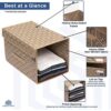 HomeStrap Non-Woven Printed Stackable Non Woven Shirt Organizer With Cover Lid(Beige)-Pack Of 2,34 X 44 X 19 Cm