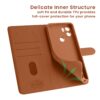 KIVANO LUXE® Compatible for Oppo F23 5G Luxury Handmade Leather Magnetic Flip Folio Case | Card Holder & Kickstand | Slim Protective Cover | Unisex - Brown
