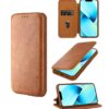 PU Leather Magnetic Premium Flip Cover with 2 Card Slot for OnePlus 15R 5G / One Plus 15R 5G - Brown