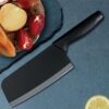 Knife Set Black Harditli Professional Kitchen Covers High Carbon Stainless Steel Meat Ergonomic Home Hotel Restaurant Cove Cutting Knifes Chopping Vegetables Fruits (Set of 3)
