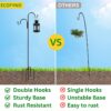 1776384735_ecofynd-48-Inch-Tall-Shepherds-Hook-Super-Strong-Rust-Resistant-Metal-Hook-for-Hanging-Solar-Light-Bird-Feeders-Lanterns-Plant-Baskets-Weddings-Decor-Pack-of-2-HOOK014-BLK.jpg ecofynd 48 Inch Tall Shepherds Hook, Super Strong, Rust Resistant Metal Hook for Hanging Solar Light, Bird Feeders, Lanterns, Plant Baskets, Weddings Decor (Pack of 2, HOOK014-BLK)