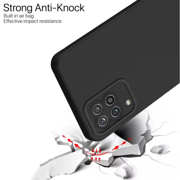Pikkme Samsung Galaxy M12 / A12 / F12 Back Cover Soft Matte Liquid Silicone TPU | Camera Protection | Shockproof Slim Back Case for Samsung Galaxy M12 / A12 / F12 (Black)