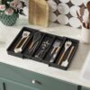 1776406725_Expandable-Cooking-Utensil-Drawer-Organizer-–-Adjustable-3-to-5-Compartment-Cutlery-Silverware-Tray-13-to-22.4-Inches-–-BPA-Free-Plastic-Kitchen-Tools-Storage-Divider-Black.jpg Expandable Cooking Utensil Drawer Organizer – Adjustable 3 to 5 Compartment Cutlery & Silverware Tray (13 to 22.4 Inches) – BPA-Free Plastic Kitchen Tools Storage Divider, Black