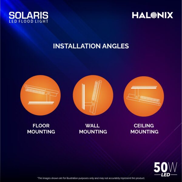 Halonix Aluminium 50W Waterproof Outdoor led Flood Light|Halogen Light, Focus Light for Garage, Parking, Shop -(Cool White)-Pack of 1|Short Circuit & Surge Protection.