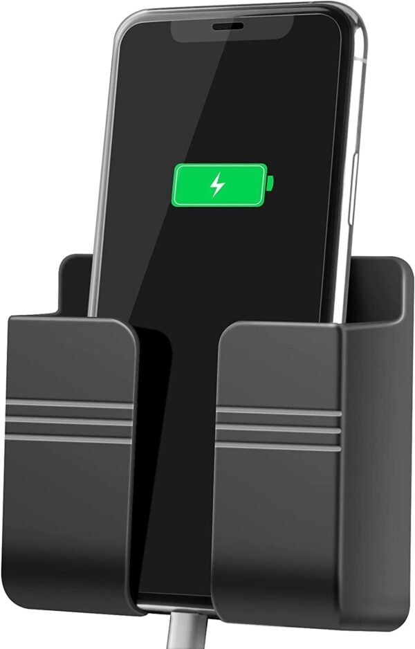 1776409162_WALLVIEW-TECH-Pack-of-2-Wall-Mounted-Mobile-Holder-Storage-Case-for-Remote-with-Charging-Port-Adjustable-Viewing-Angle-Multi-Purpose-Wall-Stand-for-Phones-WhiteBlack.jpg WALLVIEW TECH Pack of 2 Wall Mounted Mobile Holder & Storage Case for Remote with Charging Port, Adjustable Viewing Angle, Multi-Purpose Wall Stand for Phones (White/Black)