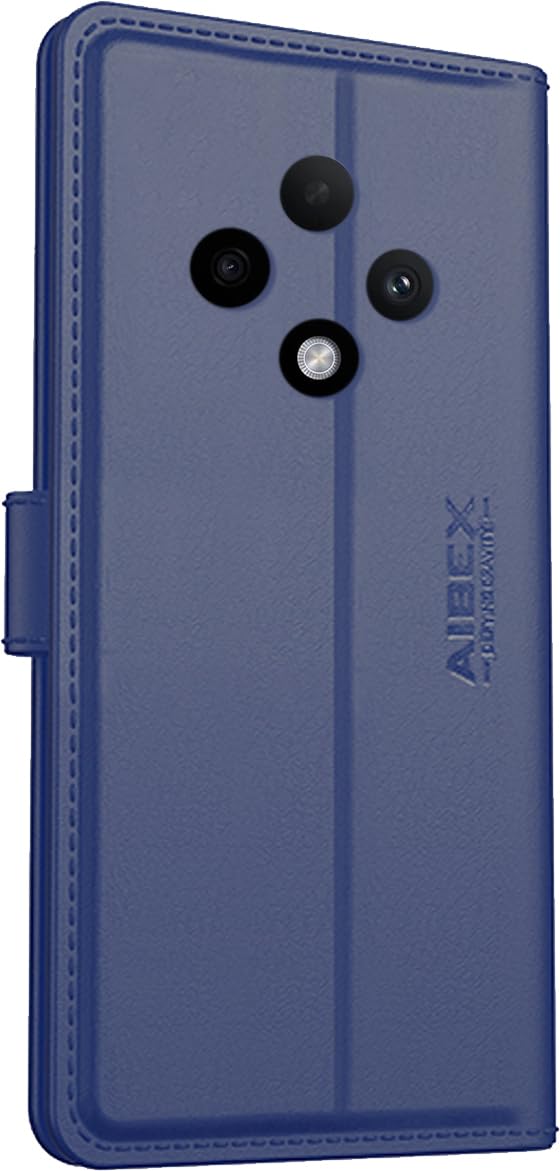 AIBEX ® Compatible for Oppo F27 5G Flip Cover Leather Finish with Magnatic Closure | Inside TPU with Card Pockets | Wallet Stand | Complete Protection Flip Case -Blue