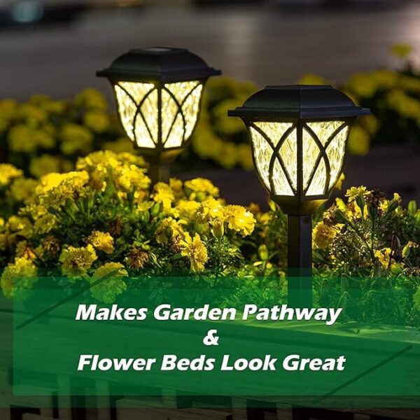 Kadaon Solar Pathway Lights Outdoor, LED Decorative Solar Garden Lights, Waterproof Outdoor Lights for Landscapes, Gardens, Pathways, Walkways and Driveways