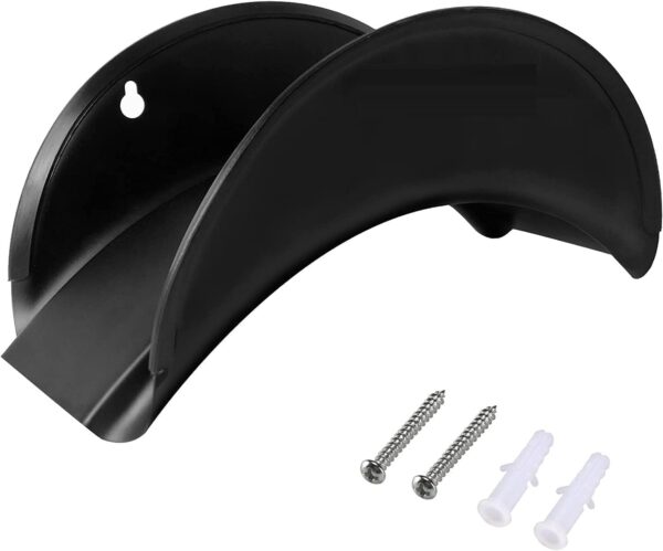 Leafly Hose Hanger - Wall-Mounted Heavy Duty Garden Hose Holder, Car Hose Bracket with Screws and Expansion Bolt Bracket (Iron)