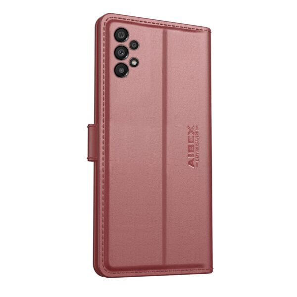 AIBEX ® Compatible for Samsung A33 5G Flip Cover Leather Finish | Inside TPU with Card Pockets | Wallet Stand | Complete Protection Flip Case - Brown