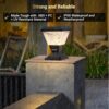 DYLECT® Luxe 48 LED Solar Light for Outdoor Garden, Gate, Pillars, Balcony & Terrace | Pyramid Shape | Multi-Color, Waterproof, Remote-Controlled, Auto On-Off, Wall & Ground Mount (Small)