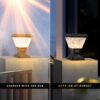 DYLECT® Luxe 48 LED Solar Light for Outdoor Garden, Gate, Pillars, Balcony & Terrace | Pyramid Shape | Multi-Color, Waterproof, Remote-Controlled, Auto On-Off, Wall & Ground Mount (Small)