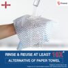 Tri-Activ Washable & Reusable Kitchen Towel Roll | 80 Pulls per Roll, 160 Sheets Pack of 2 | Highly Absorbent Kitchen Tissue Roll | Non Woven Fabric | Better alternative to Paper Tissue Roll | Blue