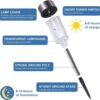 Solar Garden Lights Outdoor, Color Changing LED Path Lights, 1,2,5,10 Pack Stainless Steel Stake Lights, Multi-Color Decorative Landscape Lighting (Solar Light Yellow, 5)