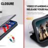 WHITBULL PU Leather Magnetic Premium Flip Cover with 2 Card Slot for Vivo V70 Elite 5G / Vivo V70 5G - Black