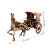 Two Moustaches Brass Horse Cart Replica Showpiece, Brass Showpiece for Corner Shelves, Size - 5.5 Inches, Standard, Pack of 1