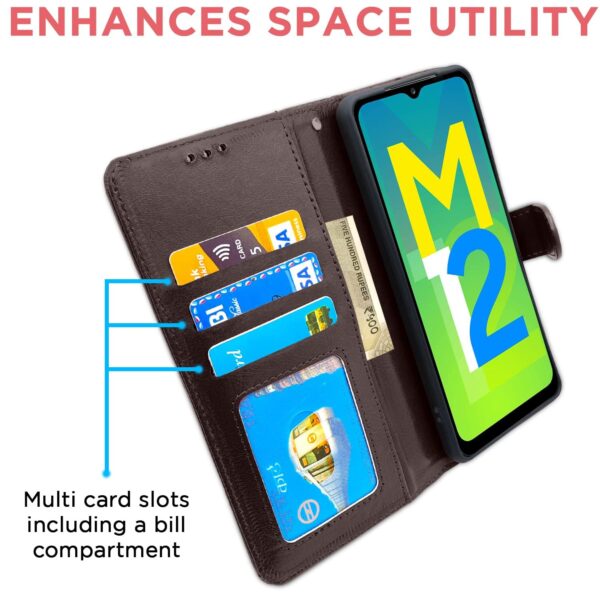 1776471367_TOUCCH-Flip-Cover-Case-for-Samsung-Galaxy-M12-F12-A12-Flip-Cover-Leather-Finish-Cover-Flexible-Stand-Design-Card-and-Money-Pocket-Brown.jpg TOUCCH Flip Cover Case for Samsung Galaxy M12 / F12 / A12 Flip Cover| Leather Finish Cover & Flexible Stand Design | Card and Money Pocket | Brown
