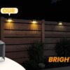 Solar Light for Outdoor Garden Home Balcony Solar Powered Automatic Waterproof Lights for Deck Steps Stair Fence Wall Terrace Decorative - Yellow Shade (12)