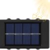 kh Solar 8 LED Wall Light Dual Direction Up & Down Outdoor Illumination | IP65 Waterproof | Modern Nordic Design | Solar Sensor Lamp for Garden, Porch, Home, Patio (Pack of 2)