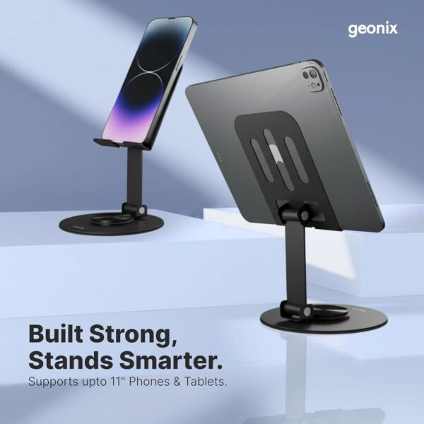 1776486711_Geonix-Trek-M3-360°-Rotatable-Foldable-Mobile-Phone-Stand-–-Metallic-Adjustable-Height-Angle-Universal-Holder-for-Smartphones-Tablets-Black.jpg Geonix Trek M3 360° Rotatable & Foldable Mobile Phone Stand – Metallic, Adjustable Height & Angle, Universal Holder for Smartphones & Tablets (Black)