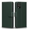 Pikkme Flip Cover Leather Finish | Inside TPU with Card Pockets | Wallet Stand and Shock Proof | Complete Protection Flip Case for Samsung Galaxy M12 / F12 / A12(Green)