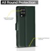 Pikkme Flip Cover Leather Finish | Inside TPU with Card Pockets | Wallet Stand and Shock Proof | Complete Protection Flip Case for Samsung Galaxy M12 / F12 / A12(Green)