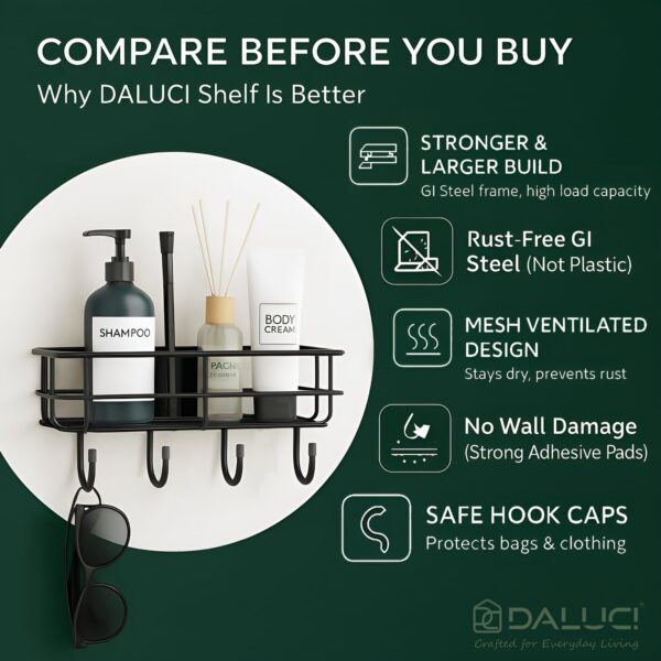 1776493818_DALUCI-Bathroom-Organiser-Without-Drill-Self-Adhesive-Bathroom-Shelf-for-Wall-GI-Steel-Powder-Coated-Rustproof-Bathroom-Rack-Stand-for-Shampoo-Toiletries-Heavy-Duty-Black-Pack-of-1.jpg DALUCI Bathroom Organiser Without Drill Self Adhesive Bathroom Shelf for Wall GI Steel Powder Coated Rustproof Bathroom Rack Stand for Shampoo Toiletries Heavy Duty (Black, Pack of 1)