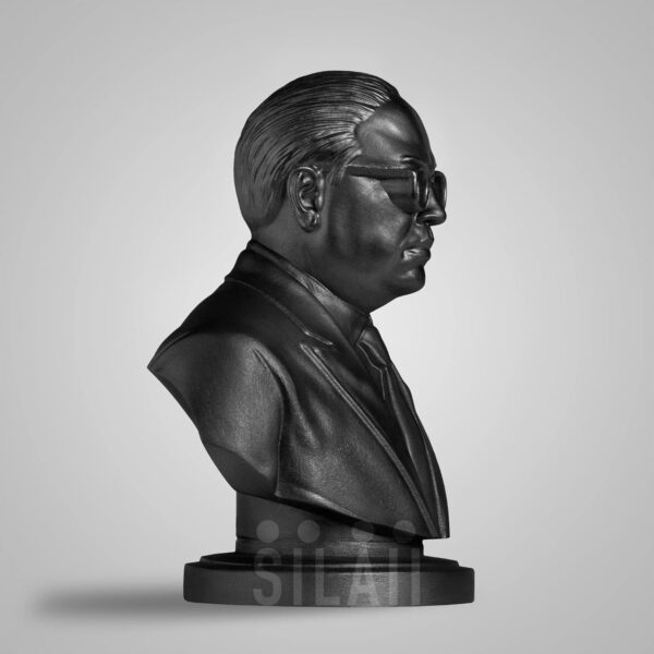 SILAII Dr. B. R. Ambedkar Sculpture – 5 Inch, Matte Black Finish | Perfect for Home Decor, Office Desk, Study Table & Gifting