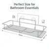 Killerzone VIHAX Self Adhesive Bathroom Shelf Rack | Stainless Steel Wall Mount Shower Caddy with Magic Sticker | No Drilling, Rustproof Storage Rack for Bathroom & Kitchen (1 Shelf, Silver Chrome)