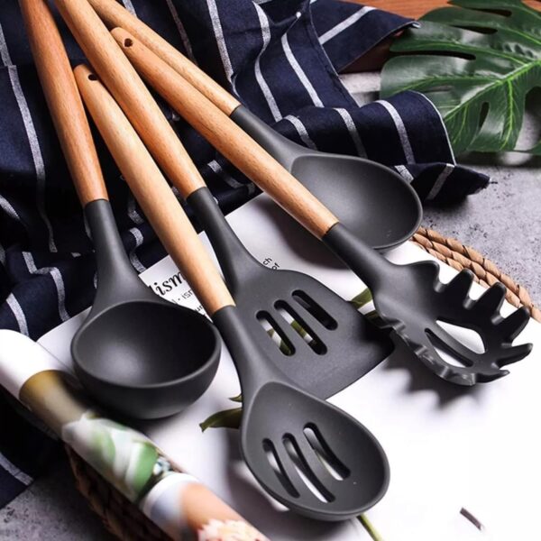 1776524827_12-Piece-Silicone-Kitchen-Utensil-Set-with-Wooden-HandlesNon-Stick-BPA-Free-Cooking-Baking-Tools-–Heat-Resistant-Flexible-Silicone-Cookware-Set-–-Spatulas-Spoons-Whisk-More.jpg 12-Piece Silicone Kitchen Utensil Set with Wooden Handles,Non-Stick, BPA-Free Cooking & Baking Tools –Heat Resistant, Flexible, Silicone Cookware Set – Spatulas, Spoons, Whisk & More