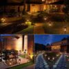 NEXVIN 8 Pack Solar Flickering Dancing Flame Lights Waterproof Solar Torch Lights for Outdoor Garden Patio Pathway Yard Driveway Halloween Decorative