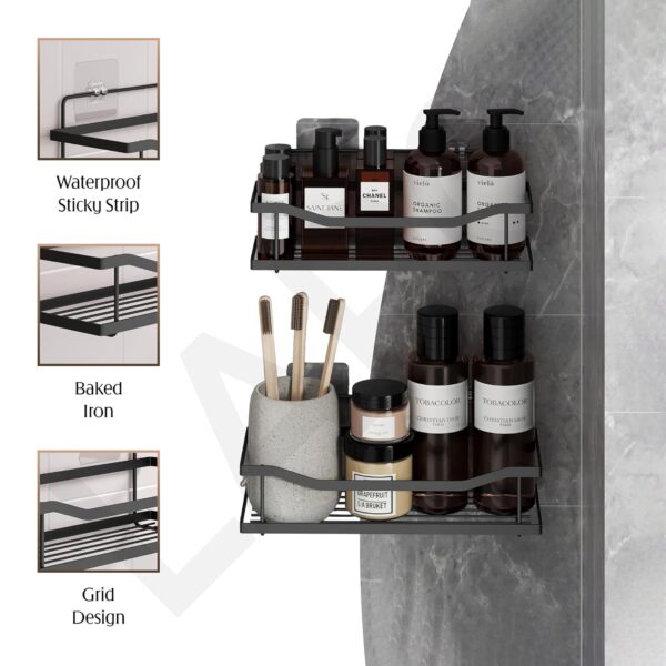 1776534345_LAPO-Premium-GI-Steel-Self-Adhesive-Storage-Shelf-Set-for-Kitchen-Bathroom-Space-Saving-Storage-Organizer-Rack-for-Home-Use-Black-Pack-of-2.jpg LAPO Premium GI Steel Self-Adhesive Storage Shelf Set for Kitchen & Bathroom, Space-Saving Storage Organizer Rack for Home Use (Black, Pack of 2)