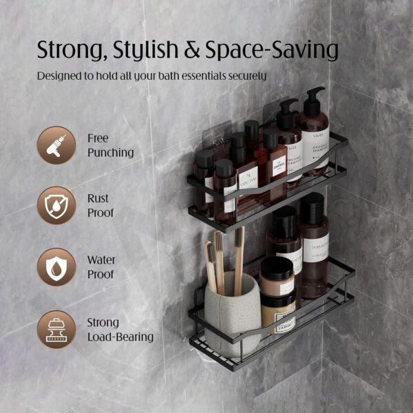 1776534346_LAPO-Premium-GI-Steel-Self-Adhesive-Storage-Shelf-Set-for-Kitchen-Bathroom-Space-Saving-Storage-Organizer-Rack-for-Home-Use-Black-Pack-of-2.jpg LAPO Premium GI Steel Self-Adhesive Storage Shelf Set for Kitchen & Bathroom, Space-Saving Storage Organizer Rack for Home Use (Black, Pack of 2)