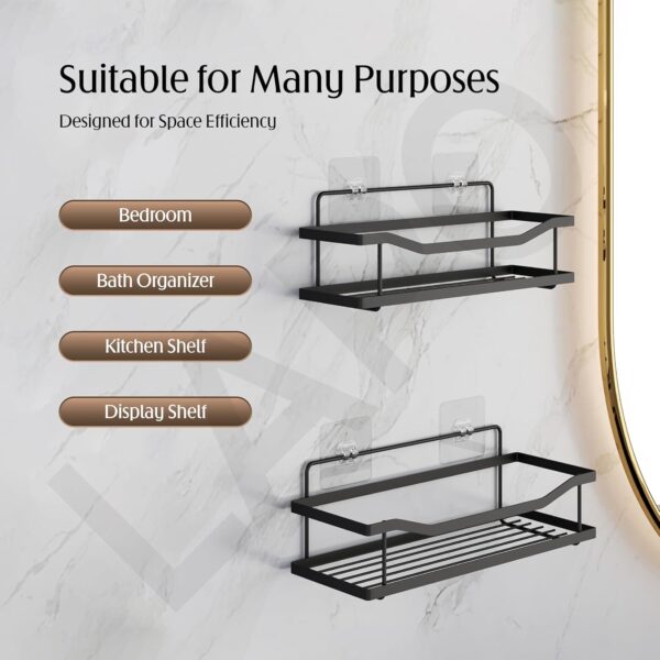 1776534347_LAPO-Premium-GI-Steel-Self-Adhesive-Storage-Shelf-Set-for-Kitchen-Bathroom-Space-Saving-Storage-Organizer-Rack-for-Home-Use-Black-Pack-of-2.jpg LAPO Premium GI Steel Self-Adhesive Storage Shelf Set for Kitchen & Bathroom, Space-Saving Storage Organizer Rack for Home Use (Black, Pack of 2)