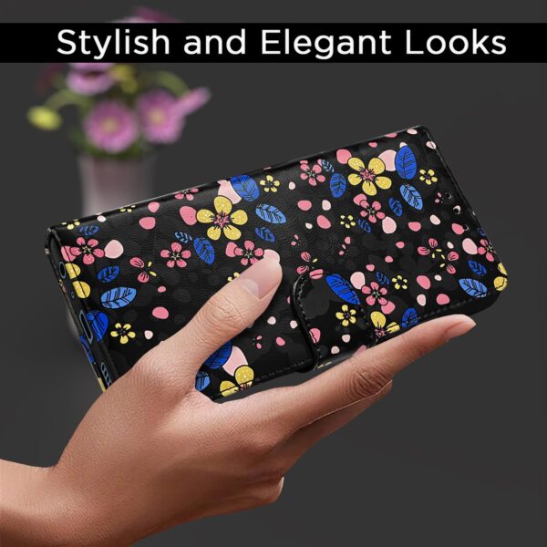 1776538483_Pikkme-Flip-Cover-for-Girls-Leather-Finish-Inside-TPU-with-Card-Pockets-Wallet-Stand-and-Shock-Proof-Complete-Protection-Flip-Case-for-Samsung-Galaxy-A06-Black-Flower.jpg Pikkme Flip Cover for Girls Leather Finish | Inside TPU with Card Pockets | Wallet Stand and Shock Proof | Complete Protection Flip Case for Samsung Galaxy A06 (Black Flower)
