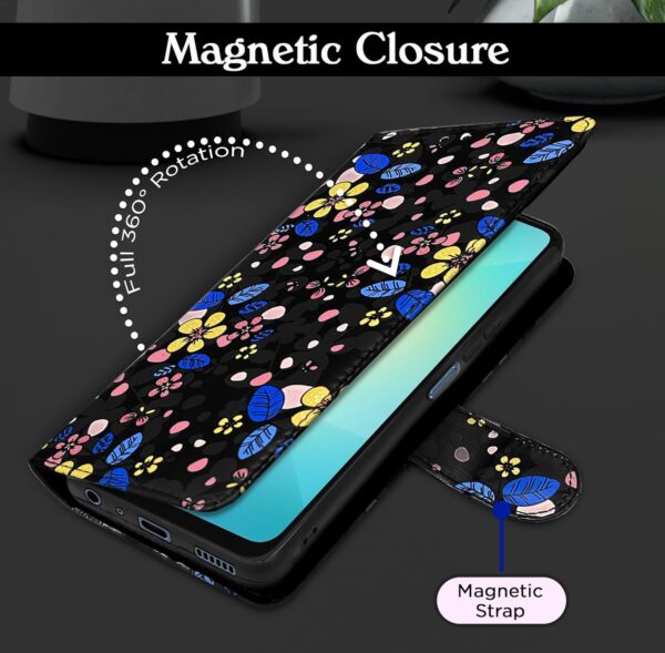 1776538487_Pikkme-Flip-Cover-for-Girls-Leather-Finish-Inside-TPU-with-Card-Pockets-Wallet-Stand-and-Shock-Proof-Complete-Protection-Flip-Case-for-Samsung-Galaxy-A06-Black-Flower.jpg Pikkme Flip Cover for Girls Leather Finish | Inside TPU with Card Pockets | Wallet Stand and Shock Proof | Complete Protection Flip Case for Samsung Galaxy A06 (Black Flower)