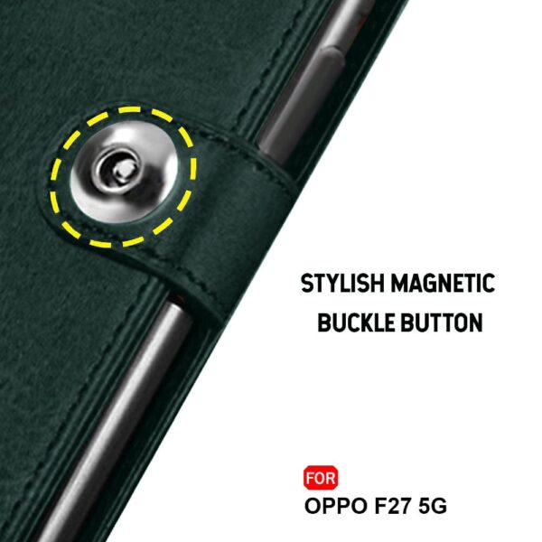 1776549701_TheGiftKart-Flip-Cover-Back-Case-for-Oppo-F27-5G-Genuine-Leather-Finish-Designer-Button-Inbuilt-Pockets-Stand-Wallet-Style-Flip-Back-Cover-Case-for-Oppo-F27-5G-Faux-Leather-Green.jpg TheGiftKart Flip Cover Back Case for Oppo F27 5G | Genuine Leather Finish | Designer Button | Inbuilt Pockets & Stand | Wallet Style Flip Back Cover Case for Oppo F27 5G (Faux Leather, Green)