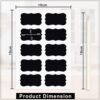 GLUN 100 Piece Waterproof Vinyl Black Labels Stickers for Mason Jar Glass & Plastic Bottles, 100 Labels Piece Stickers with 1 Piece White Pencil, Self-Adhesive Spice