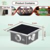 Epyz Solar Wall Light Outdoor 4 Side Waterproof Garden Decoration Wall Lamps Step Small Night Lamp Garden Lighting Fence Courtyard Decor 4 LED [ Multicolor, Pack of 1 ]