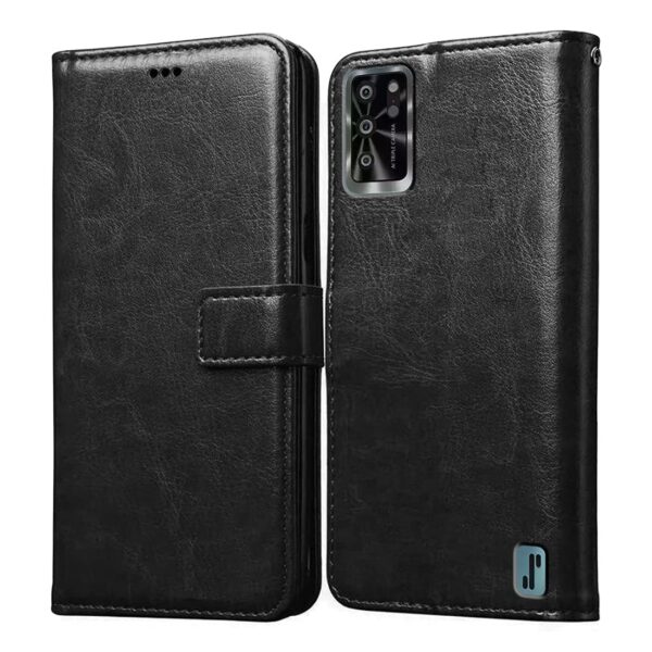 Amazon Brand - Solimo Flip Leather Mobile Cover (Soft, Flexible Amazon Brand - Solimo Flip Leather Mobile Cover (Soft, Flexible & Kickstand Back case) Compatible for Lava Yuva Pro 4G (Black)
