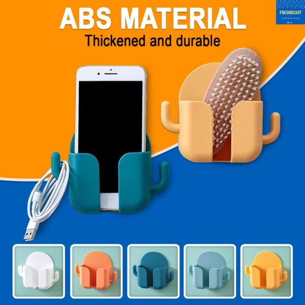 1776571842_FreshDcart-Mobile-Holder-for-Home-–-Self-Adhesive-Phone-Charging-Holder-with-Dual-Hooks-Ideal-for-Bathroom-Kitchen-Bedroom-Office-–-Reusable-ABS-Build-Pack-of-4-Random-Color.jpg FreshDcart Mobile Holder for Home – Self-Adhesive Phone Charging Holder with Dual Hooks, Ideal for Bathroom, Kitchen, Bedroom, Office – Reusable ABS Build, Pack of 4 (Random Color)