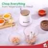 Wonderchef Nutri-chop Pearl Electric Chopper | 4 Sharp Stainless Steel Blades | 700ml | 350W | Chop and Mince Vegetables, Meat, Blends Dips | Low Noise | Light-weight | 2-Year Warranty