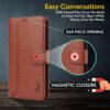 AIBEX ® Compatible for Motorola Egde 70 Fusion 5G Flip Cover Leather Finish | Inside TPU with Card Pockets | Wallet Stand | Complete Protection Flip Case Brown